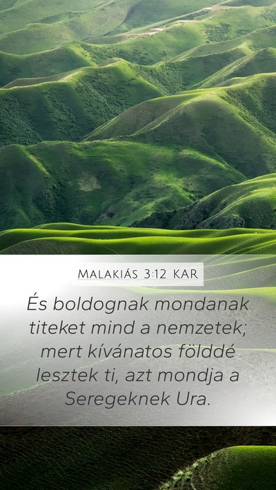 Malakiás 3:12 KAR Bible Verse Image