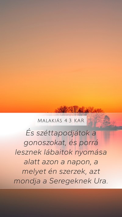 Malakiás 4:3 KAR Bible Verse Image