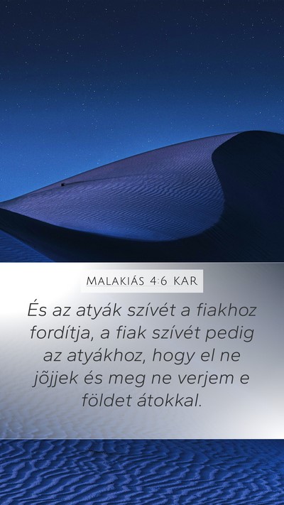 Malakiás 4:6 KAR Bible Verse Image