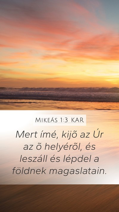 Mikeás 1:3 KAR Bible Verse Image