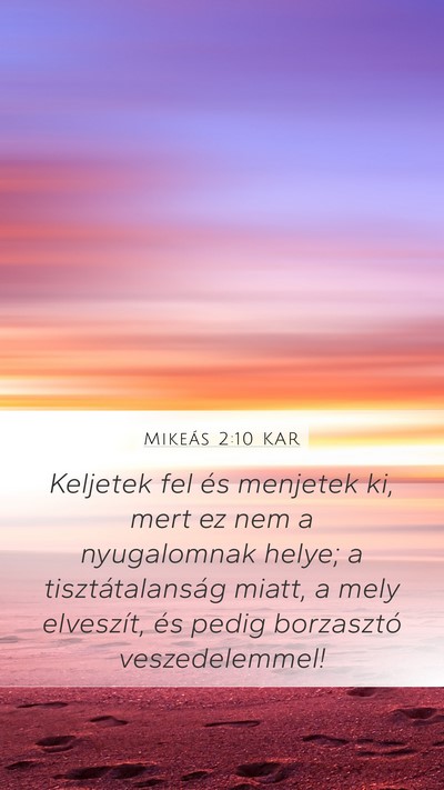 Mikeás 2:10 KAR Bible Verse Image