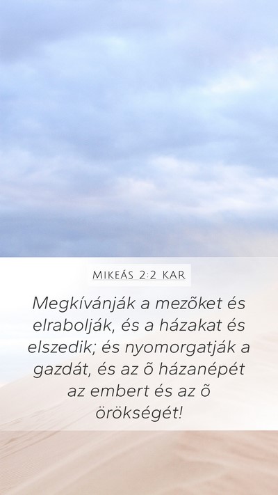 Mikeás 2:2 KAR Bible Verse Image