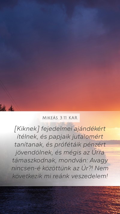 Mikeás 3:11 KAR Bible Verse Image