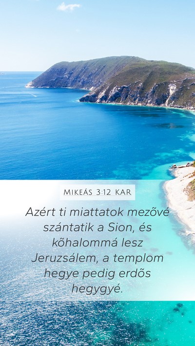 Mikeás 3:12 KAR Bible Verse Image