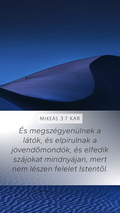 Mikeás 3:7 KAR Mobile Phone Wallpaper - És megszégyenülnek a látók, és elpirulnak a - Mobile Bible Verse Wallpaper