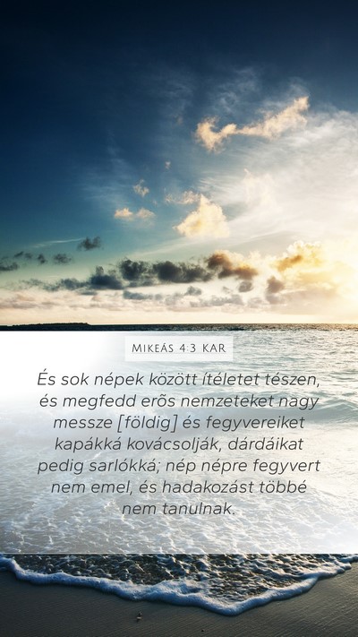 Mikeás 4:3 KAR Bible Verse Image