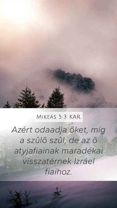 Mikeás 5:3 KAR Bible Verse Image