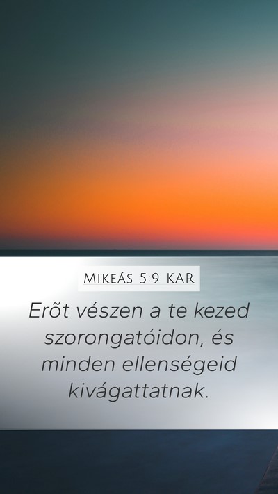 Mikeás 5:9 KAR Bible Verse Image