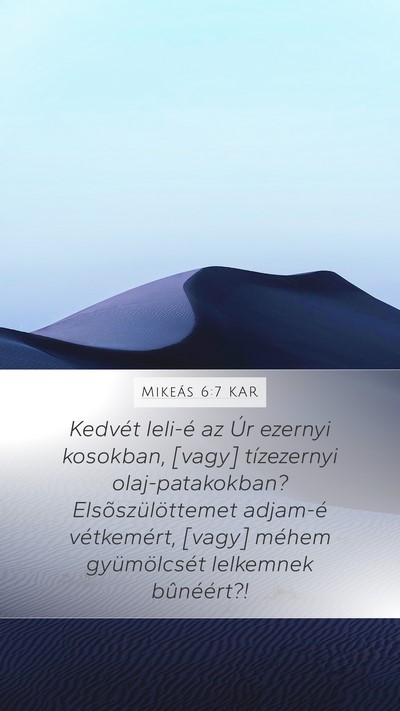 Mikeás 6:7 KAR Bible Verse Image