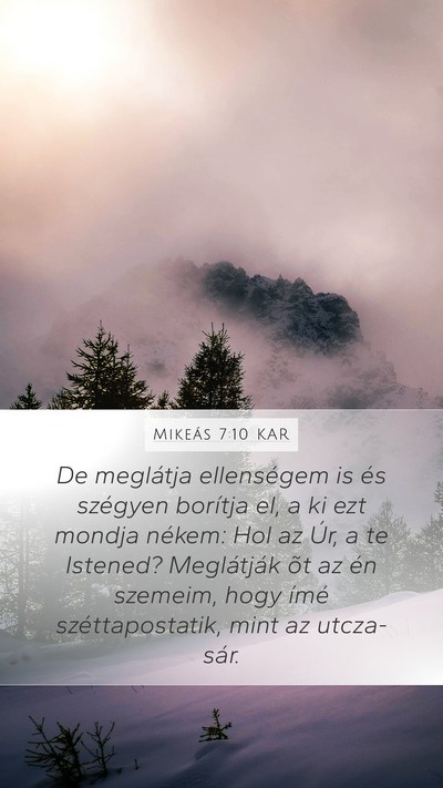 Mikeás 7:10 KAR Bible Verse Image