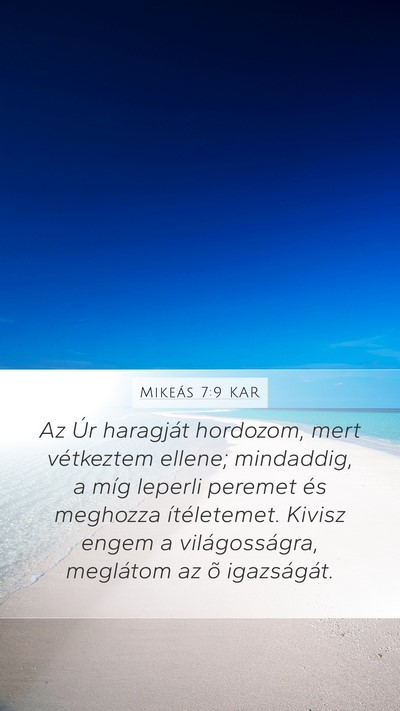 Mikeás 7:9 KAR Bible Verse Image