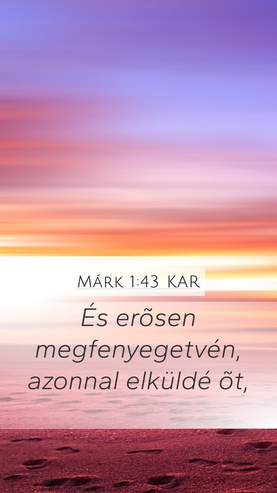 Márk 1:43 KAR Bible Verse Image