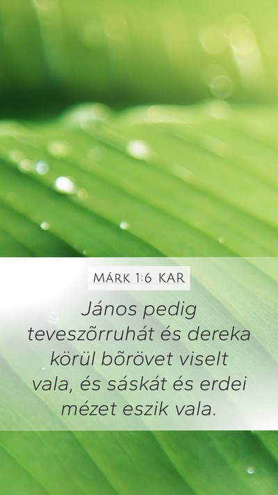 Márk 1:6 KAR Bible Verse Image