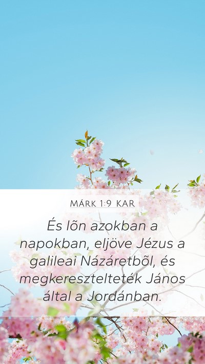 Márk 1:9 KAR Bible Verse Image