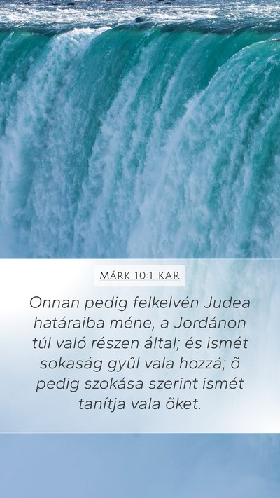 Márk 10:1 KAR Bible Verse Image