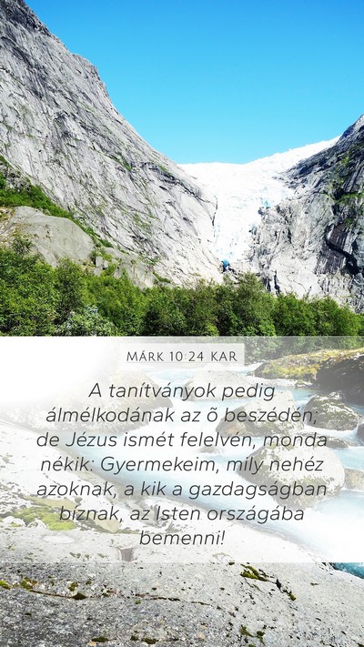 Márk 10:24 KAR Bible Verse Image