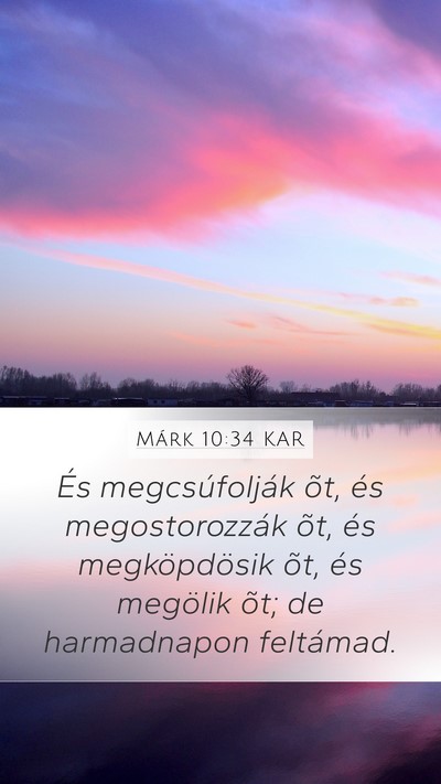 Márk 10:34 KAR Bible Verse Image
