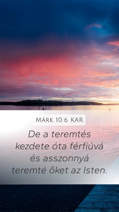 Márk 10:6 KAR Bible Verse Image