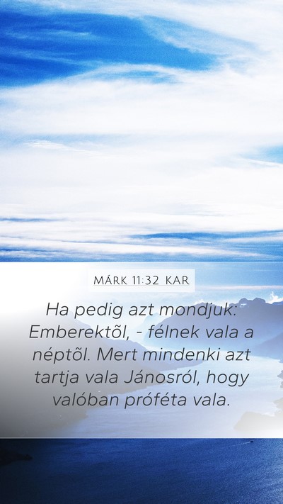 Márk 11:32 KAR Bible Verse Image