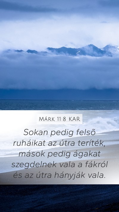 Márk 11:8 KAR Mobile Phone Wallpaper - Sokan pedig felsõ ruháikat az útra teríték, - Mobile Bible Verse Wallpaper