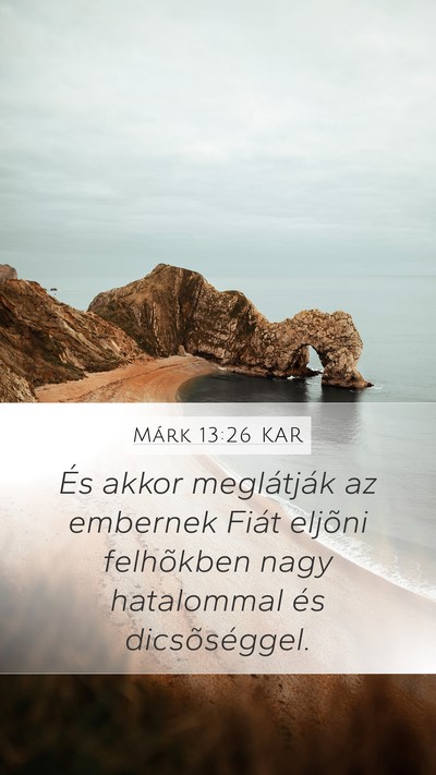 Márk 13:26 KAR Bible Verse Image
