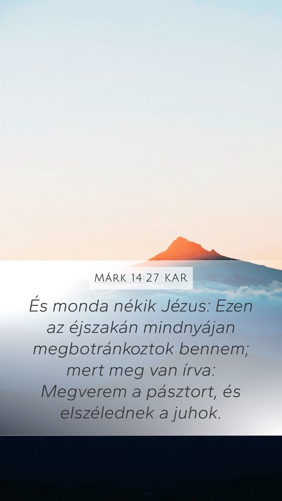 Márk 14:27 KAR Bible Verse Image