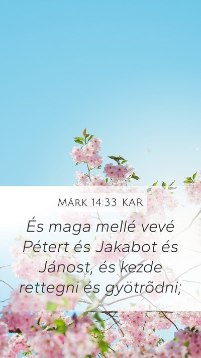 Márk 14:33 KAR Bible Verse Image