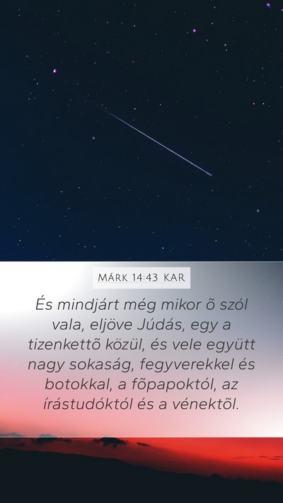 Márk 14:43 KAR Bible Verse Image