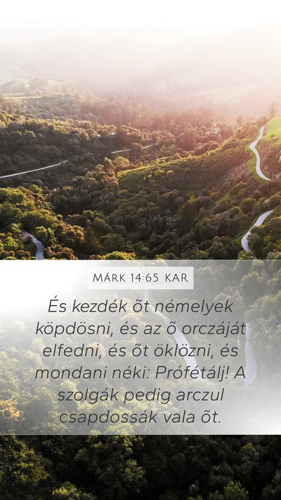 Márk 14:65 KAR Bible Verse Image