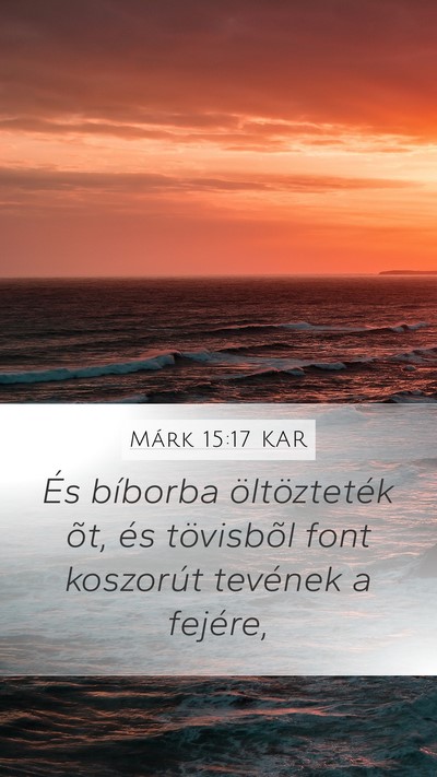 Márk 15:17 KAR Bible Verse Image