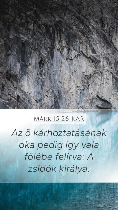 Márk 15:26 KAR Bible Verse Image