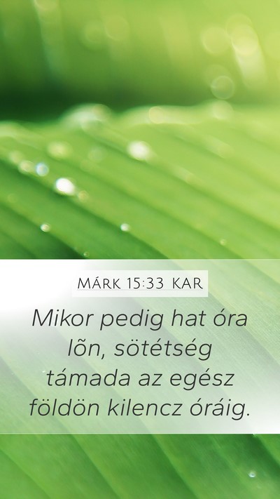 Márk 15:33 KAR Bible Verse Image