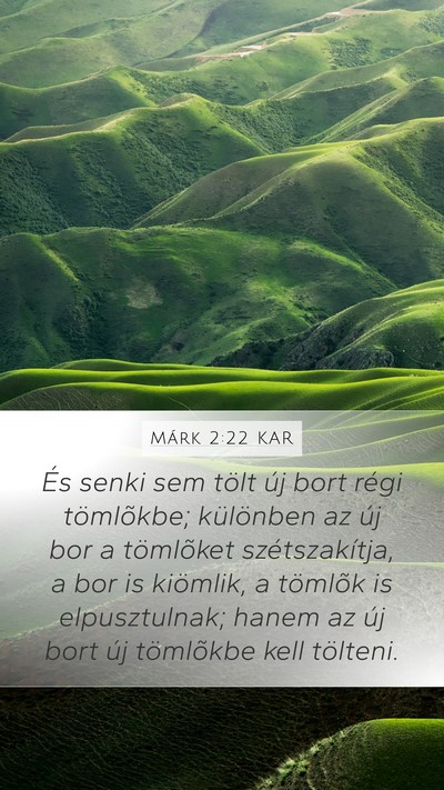 Márk 2:22 KAR Bible Verse Image