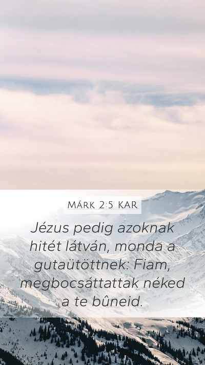 Márk 2:5 KAR Bible Verse Image