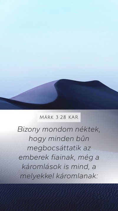Márk 3:28 KAR Bible Verse Image