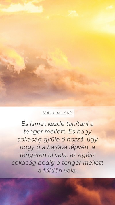 Márk 4:1 KAR Bible Verse Image