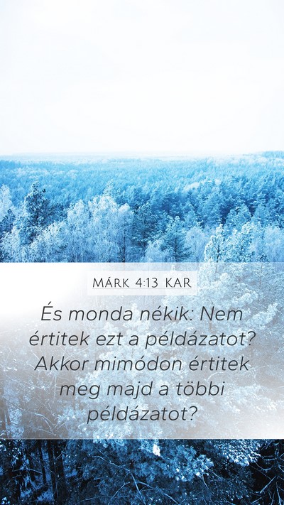 Márk 4:13 KAR Bible Verse Image