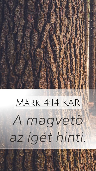 Márk 4:14 KAR Mobile Phone Wallpaper - A magvetõ az ígét - Mobile Bible Verse Wallpaper