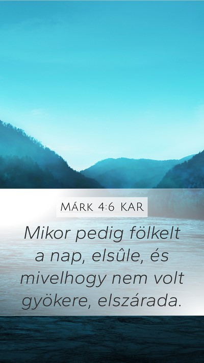 Márk 4:6 KAR Bible Verse Image