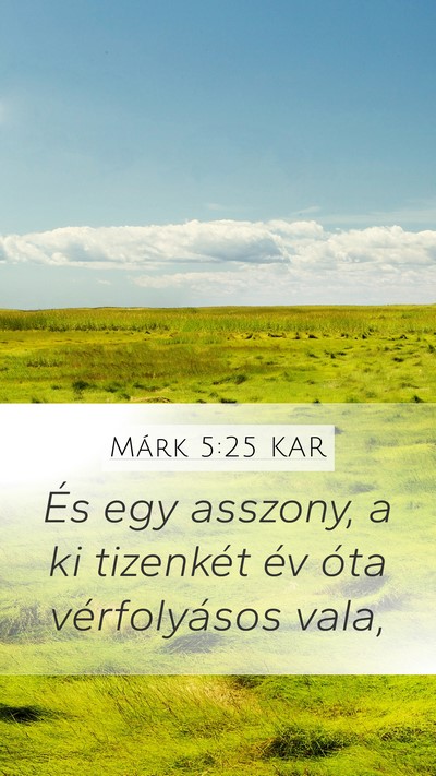 Márk 5:25 KAR Bible Verse Image