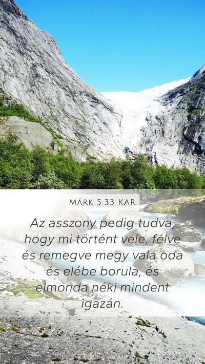 Márk 5:33 KAR Bible Verse Image