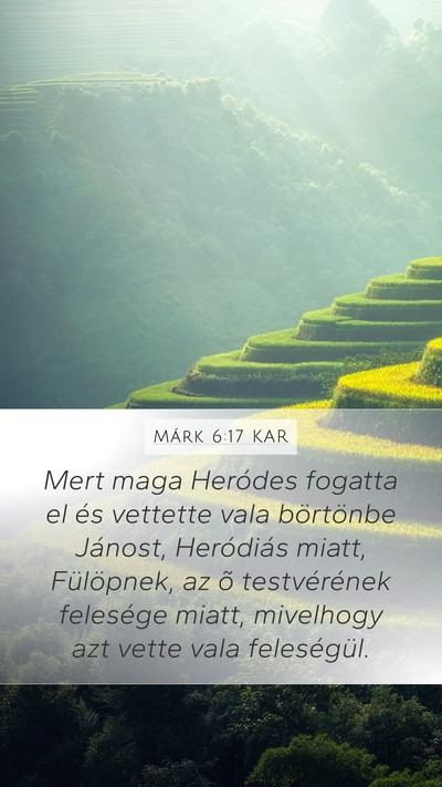 Márk 6:17 KAR Bible Verse Image