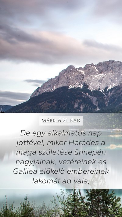 Márk 6:21 KAR Bible Verse Image