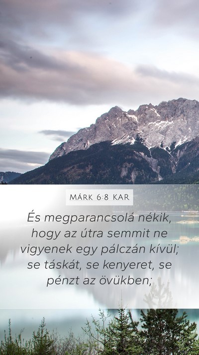Márk 6:8 KAR Bible Verse Image