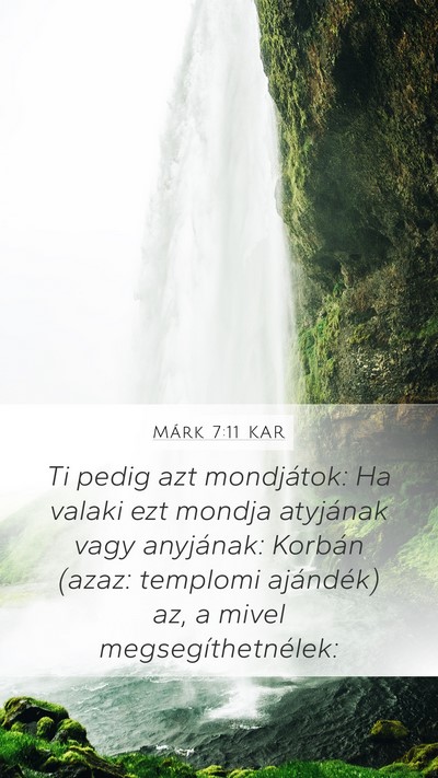 Márk 7:11 KAR Bible Verse Image