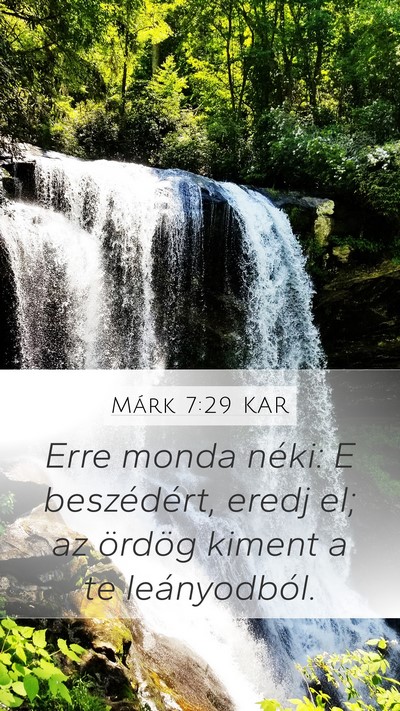 Márk 7:29 KAR Bible Verse Image