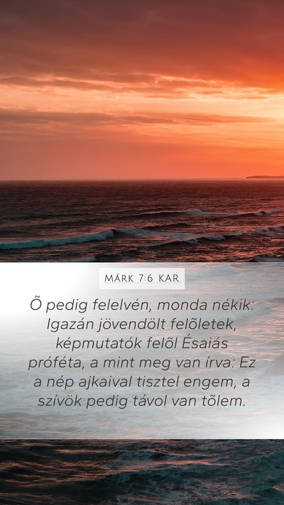 Márk 7:6 KAR Bible Verse Image
