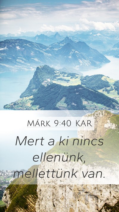 Márk 9:40 KAR Bible Verse Image
