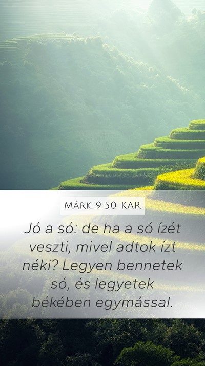 Márk 9:50 KAR Bible Verse Image