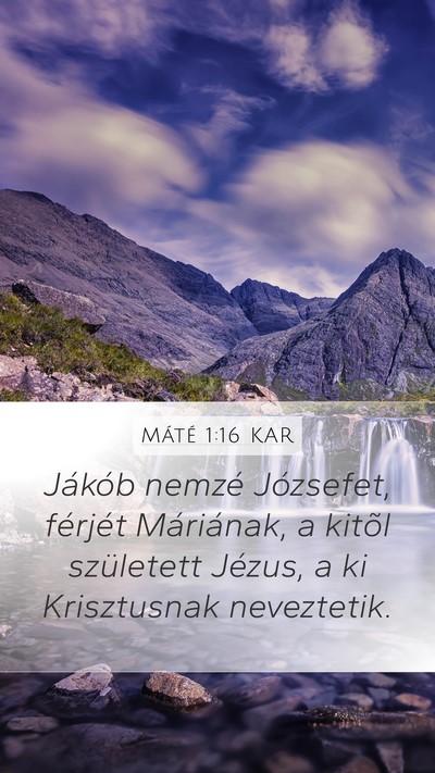 Máté 1:16 KAR Bible Verse Image